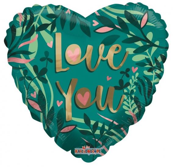 Love You - Green Leaves - 18 inch - ECO - Kaleidoscope