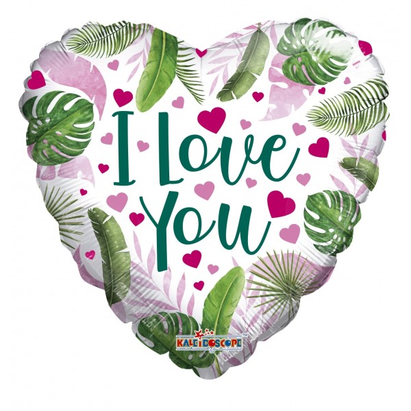 I Love You - Hearts and Leaves - 18 inch - ECO - Kaleidoscope