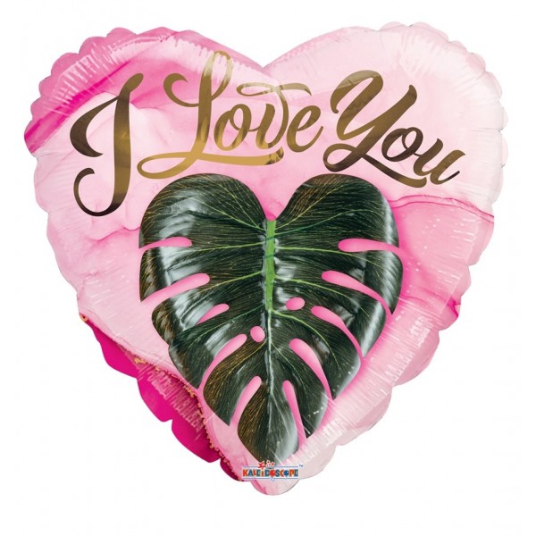 I Love You - Tropical Leave - 18 inch - ECO - Kaleidoscope