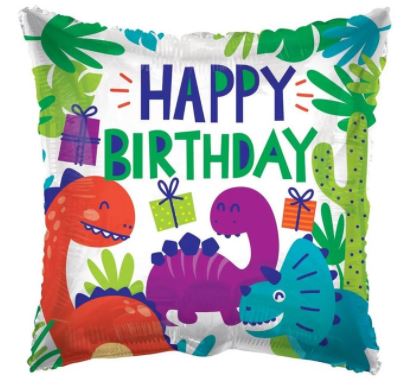 Happy Birthday Dinosaurus - 18 inch - ECO - Kaleidoscope