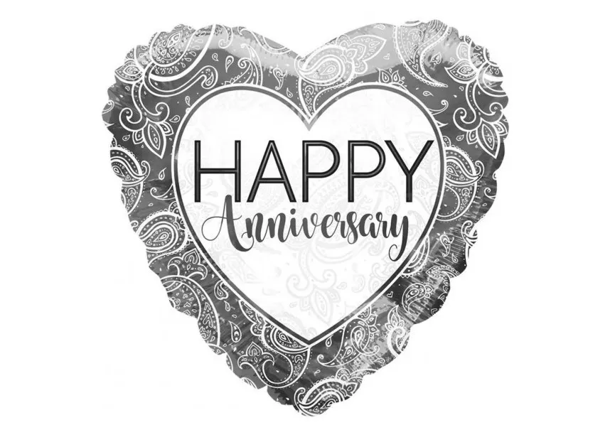 Happy Anniversary Silver - 18 inch - ECO - Kaleidoscope