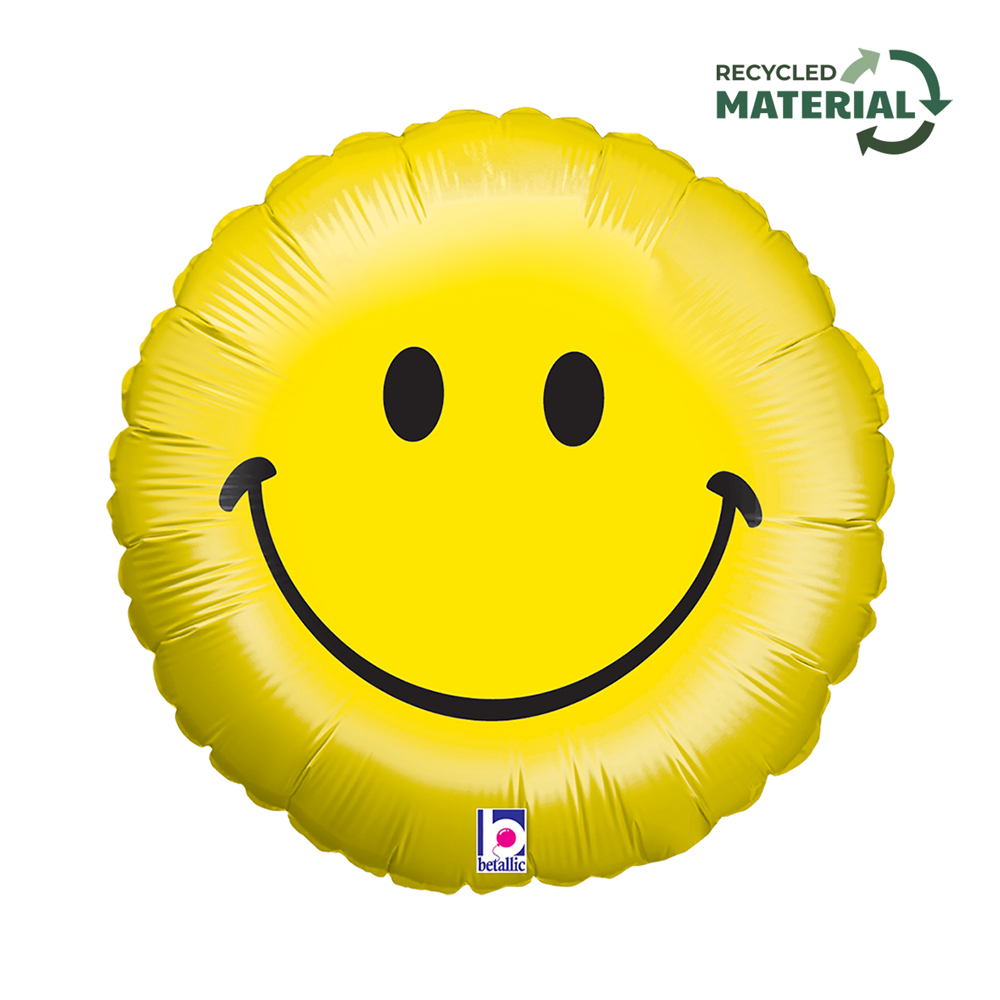 Smile Face Yellow - 18 inch - Betallic