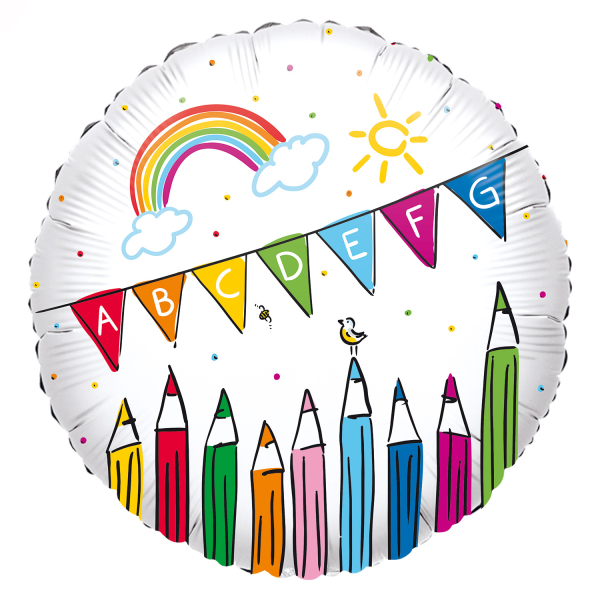 [17246] School Start - Pencils and Alphabet - 17 inch - Anagram