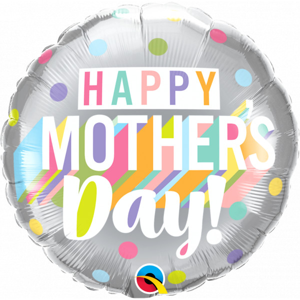 Happy Mothersday - Pastel Dots - 18 inch - Qualatex