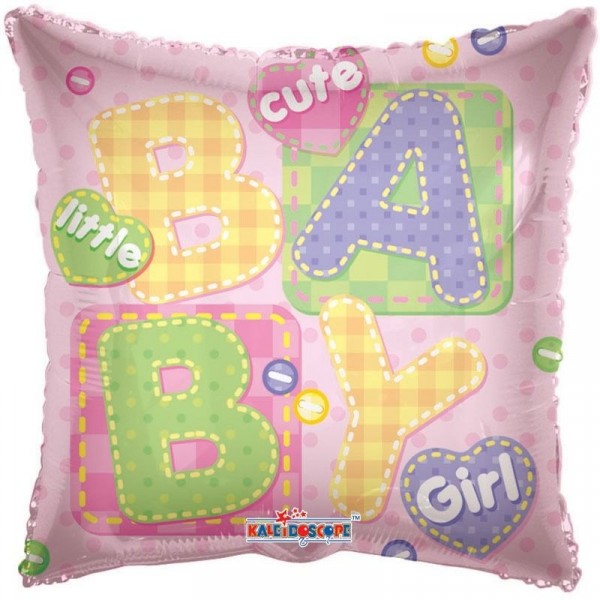 [17772] Baby Girl Square - 18 inch - Kaleidoscope