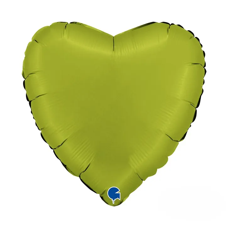 Heart Satin Matcha Latte - 18 inch - Grabo