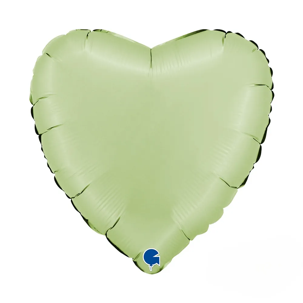 Heart Satin Olive Green - 18 inch - Grabo